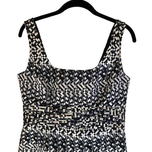 Jones New York Mini Metallic Chevron Print Cocktail Dress size 6 Y2K Bodycon - Picture 2 of 6